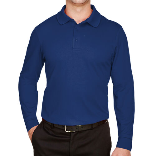BEST - Long Sleeve Polo > - DG20L Devon and Jones CrownLux Performance™ Men's Plaited Long Sleeve Polo Thumbnail